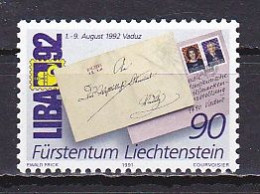 Liechtenstein, 1991, LIBA 92 Stamp Exhib, 90rp, MNH - Nuevos