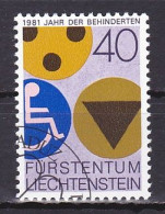 Liechtenstein, 1981, International Year Of The Disabled, 40rp, CTO - Gebruikt