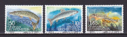 Liechtenstein, 1989, Fish 2nd Series, Set,  CTO - Used Stamps