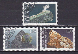 Liechtenstein, 1989, Minerals, Set, CTO - Usati