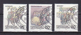 Liechtenstein, 1989, Autumn Customs, Set, CTO - Oblitérés