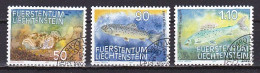 Liechtenstein, 1987, Fish 1st Series, Set, CTO - Used Stamps