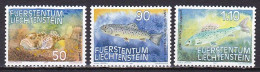 Liechtenstein, 1987, Fish 1st Series, Set, MNH - Ungebraucht