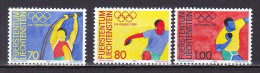 Liechtenstein, 1984, Olympic Summer Games, Set, MNH - Neufs