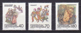 Liechtenstein, 1983, Shrovetide & Lent Customs, Set, MNH - Ungebraucht