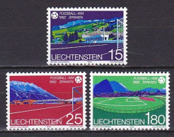 Liechtenstein, 1982, World Cup Football Championship, Set, MNH - Unused Stamps