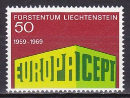 Liechtenstein, 1969, Europa CEPT, 50rp, MNH - Neufs