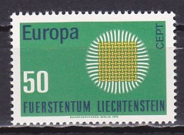 Liechtenstein, 1970, Europa CEPT, 50rp, MNH - Nuevos