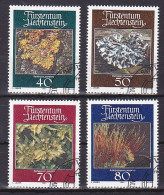 Liechtenstein, 1981, Mosses & Lichens, Set, CTO - Oblitérés