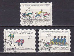 Liechtenstein, 1987, Olympic Winter Games 1988, Set, CTO - Usati