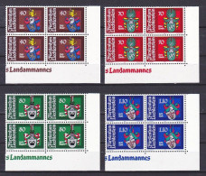 Liechtenstein, 1981, Bailiffs Coat Of Arms 2nd Series, Block Set, MNH - Blocks & Sheetlets & Panes
