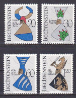 Liechtenstein, 1966, Coat Of Arms 3rd Series, Set, MNH - Ungebraucht