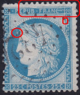 N°60A Position 35G3 2ème état, Variété Suarnet 28, Gros Point Bien Visible, Oblitéré GC 432x, TB - 1871-1875 Cérès