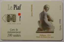 PIAF LYON - Carte Stationnement 1998 - ODALISQUE - Art / Statue 1841 - Musée Des Beaux Arts Lyon - Cartes De Stationnement, PIAF