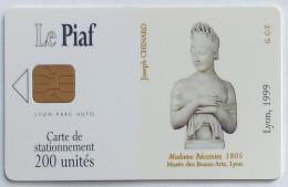 PIAF LYON - Carte Stationnement 1999 - MADAME RECAMIER - Art / Statue - Musée Des Beaux Arts Lyon - Scontrini Di Parcheggio