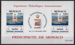 MONACO - ANNEE 2000 - EXPOSITION PHILATELIQUE INTERNATIONALE - BF 85 - NEUF** MNH - Blocks & Sheetlets