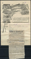 REF 092 > JOURNAL MONITEUR Univers > Lettre Publicitaire Imprimerie Presse Montmartre > Vues Figaro & Temp Et Imprimerie - 1800 – 1899