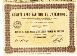 Société AERO-MARITIME De L'ATLANTIQUE - Aviazione