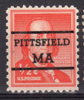 MM-549; USA Precancel/Vorausentwertung/Preo; PITTSFIELD (MA), Type L-6 TS - Préoblitérés