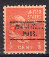 MM-542; USA Precancel/Vorausentwertung/Preo; NORTH TRURO (MA), Type 734 - Voorafgestempeld