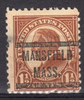 MM-532; USA Precancel/Vorausentwertung/Preo; MANSFIELD (MA), Type 212 - Precancels