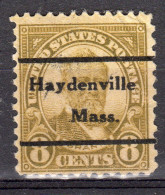 MM-522; USA Precancel/Vorausentwertung/Preo; HAYDENVILLE (MA), Type L-1 TS - Préoblitérés