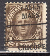 MM-504; USA Precancel/Vorausentwertung/Preo; CHICOPEE FALLS (MA), Type L-1 E - Prematasellado