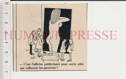 2 Vues Humour Affiche Publicitaire Pour Pâte Qui Raffermit Les Gencives Odontologie + Photomaton - Unclassified