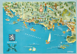 Suède - Halland - Carte Géographique - Maps