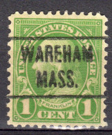 MM-577; USA Precancel/Vorausentwertung/Preo; WAREHAM (MA), Type 466 - Préoblitérés