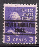 MM-561; USA Precancel/Vorausentwertung/Preo; SOUTH HAMILTON (MA), Type 734 - Preobliterati