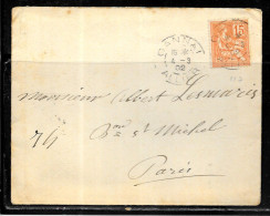 K17 - MOUCHON SUR LETTRE DE GANNAT DU 04/03/1902 - 1877-1920: Semi-moderne Periode