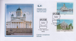 Enveloppe  FDC  1er  Jour    FRANCE   Capitale  Européenne  :   HELSINKI   2019 - 2010-2019