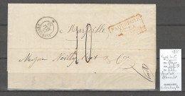 France - Lettre Paquebot ALEXANDRE - Constantinople Pour Marseille - 1855  - Taxée 10 - Poste Maritime