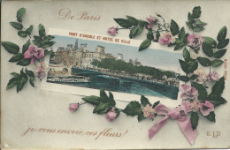 De Paris (75) - Pont D'Arcole Et Hôtel De Ville - Je Vous Envoie Ces Fleurs ! - Viste Panoramiche, Panorama