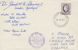 Ross Dependency NZ Antarctic Research Programme 4 Signatures Ca Scott Base 22 JA 1970 (RO189) - Storia Postale