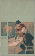 Cr118 Cartolina Tosca Puccini Musica Lirica Opera Illustratore Metlicovitz - Autres & Non Classés