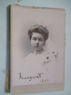 Foto All'albumina "Ritratto Di Sposa MARGARET 1899" Bassano, London - Personas Anónimos