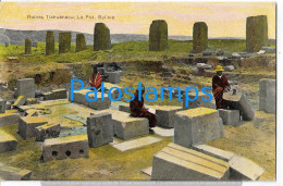 228111 BOLIVIA LA PAZ RUINS RUINAS TIAHUANACU POSTAL POSTCARD - Bolivië