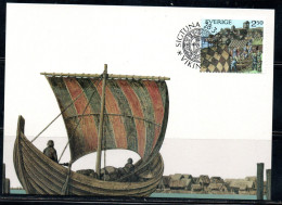 SWEDEN SVERIGE SVEZIA SUEDE 1990 VIKINGAR VIKING HERITAGE 2.50k MAXI MAXIMUM CARD CARTE - Maximumkaarten (CM)