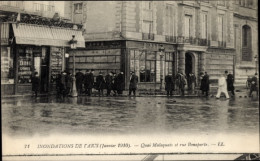 CPA Paris VI, Quai Malaquais, Rue Bonaparte, Die Große Seine-Flut Januar 1910 - Other & Unclassified