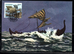 SWEDEN SVERIGE SVEZIA SUEDE 1990 VIKINGAR VIKING HERITAGE 2.50k MAXI MAXIMUM CARD CARTE - Cartoline Maximum