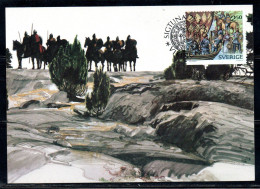 SWEDEN SVERIGE SVEZIA SUEDE 1990 VIKINGAR VIKING HERITAGE 2.50k MAXI MAXIMUM CARD CARTE - Cartoline Maximum