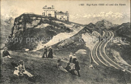 11741731 Rigi Kulm Mit Rigibahn Und Den Alpen Rigi Kulm - Autres & Non Classés