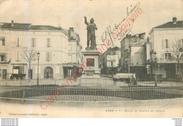 47.  AGEN .  Place Et Statue De Jasmin . - Agen
