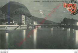 38.  GRENOBLE .  Les Quais Et Le St-Eynard . Effet De Nuit . - Grenoble