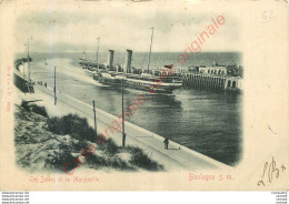 62.  BOULOGNE Sur MER .  Les Jetées Et LA MARGUERITE . ( Bateau ... Paquebot ... Steamer ...) . - Boulogne Sur Mer