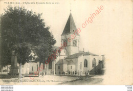 01.  VILLARS .  L'Eglise Et La Pyramide élevée En 1595 . - Villars-les-Dombes