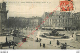 26.  VALENCE .   Fontaine Monumentale Et Boulevard Bancel . - Valence