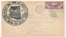 Etats Unis => Env Depuis Winslow Ariz 25 Oct 1930 - First Flight New York - Los Angeles Route P.O.D. Cam 34 - 1c. 1918-1940 Lettres